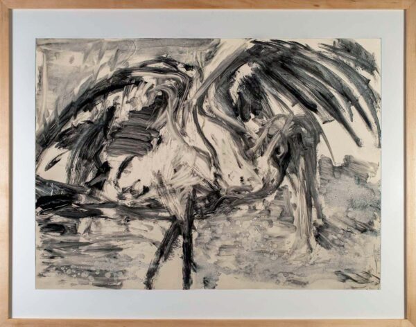 wood stork maple frame white mat - Rachel Gray - Visual Artist