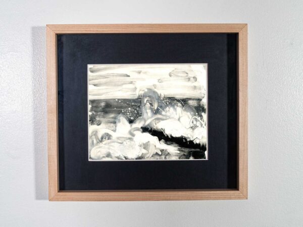 the crash of water on a rock maple frame black frame - Rachel Gray - Visual Artist