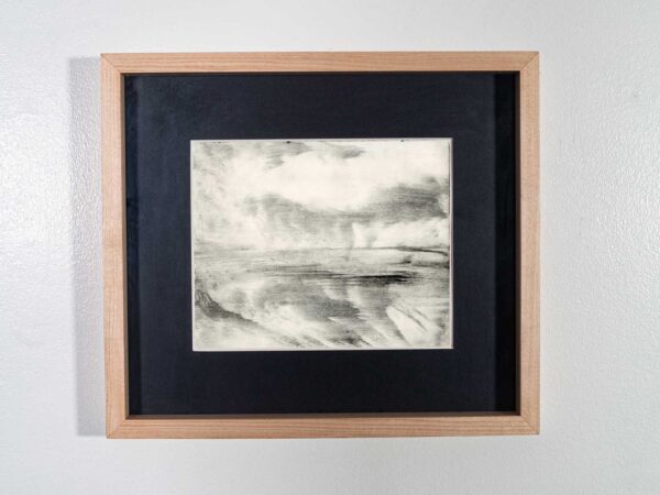 wet sand double sky maple frame black mat - Rachel Gray - Visual Artist